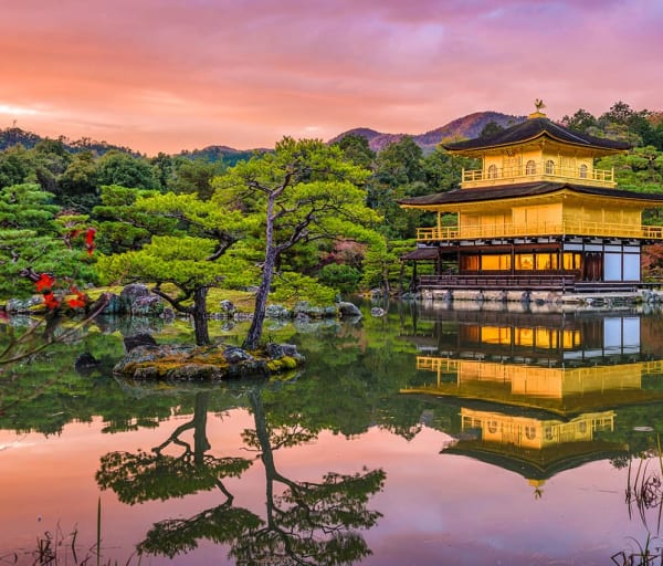 Japao quioto kinkaku ji templo do pavilhao dourado