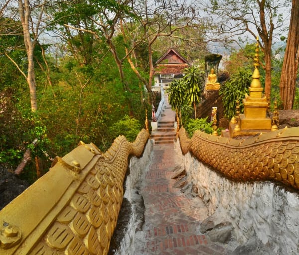Ponto turístico Monte Phousi, Luang Prabang, Laos turismo