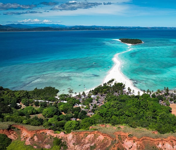 Praia Nosy - vista mar, Madagascar