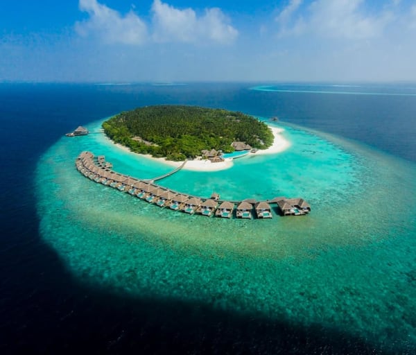 Dusit thani maldives exterior villa aerial