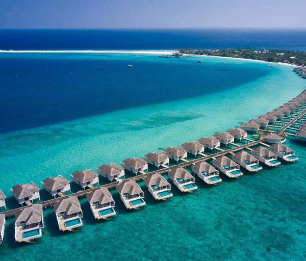 Finolhu maldives vista aerea water villas