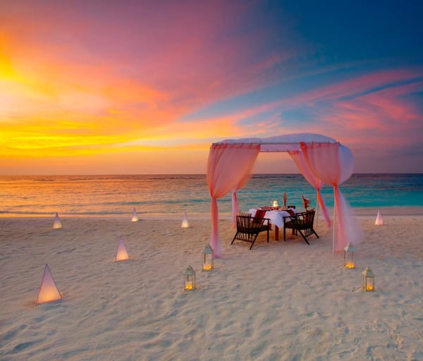 Oblu select at sangeli maldives jantar romantico