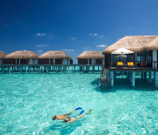 Velassaru water villa snorkeling