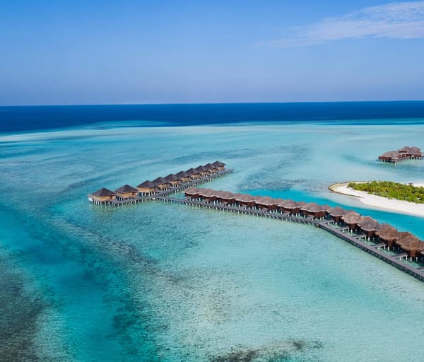 Vista aérea do Anantara Veli Maldives Resort