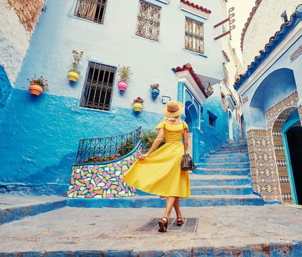 Marrocos chefchaouen mulher