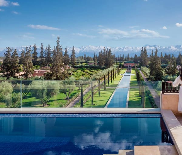 Marrocos marrakech oberoi piscina vista