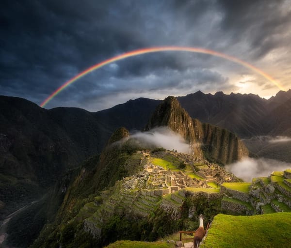 Nascer do sol em machu picchu