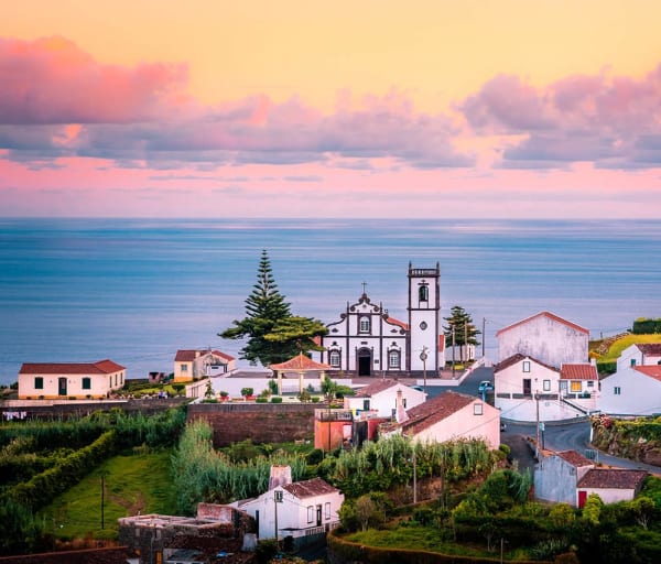 Nascer do sol em sao miguel acores portugal