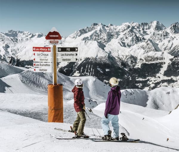 Verbier Skifahren Snowboarden
