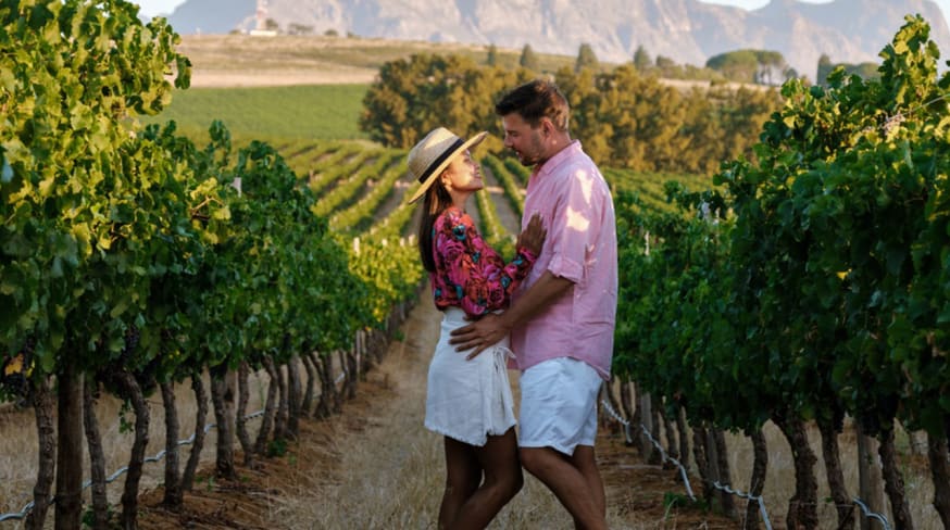 Africa do sul couple romance vineyards stellenbosch