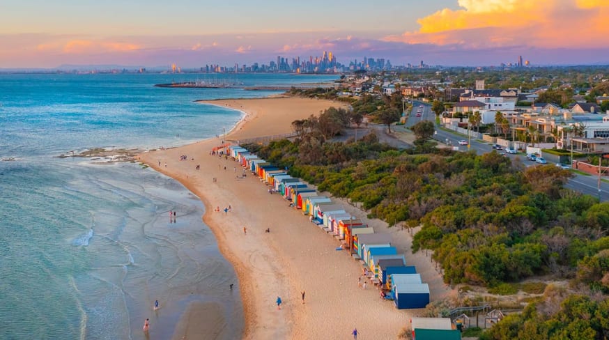 Tourism australia victoria melbourne brighton beach