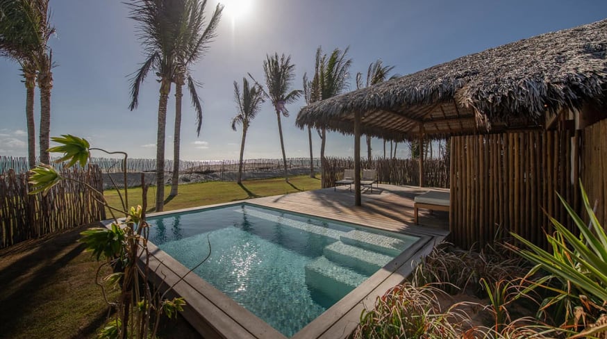 Ceara jaguarindia village bangal oceano e piscina exterior