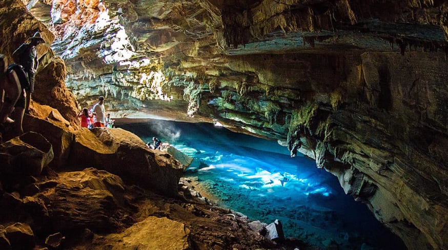 Chamada diamantina gruta azul