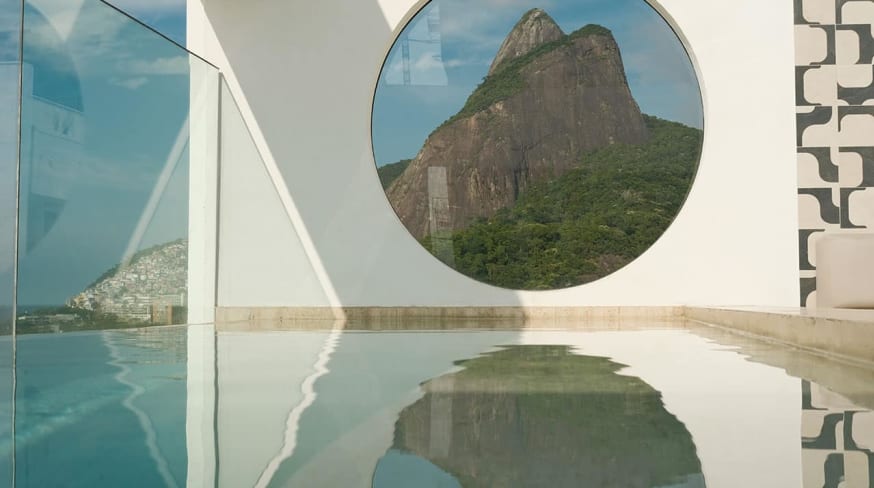 Janeiro hotel pao de acucar vista da piscina