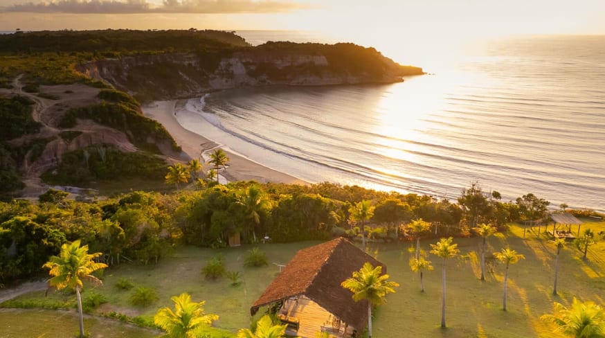 Ponta da juacema bahia caraiva vista sol