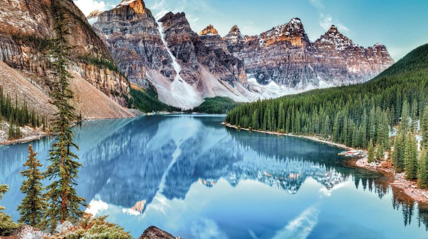 Lago Moraine Banff National Park Alberta  