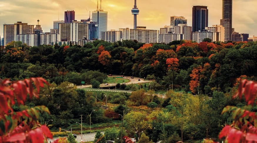 Por do sol toronto outono