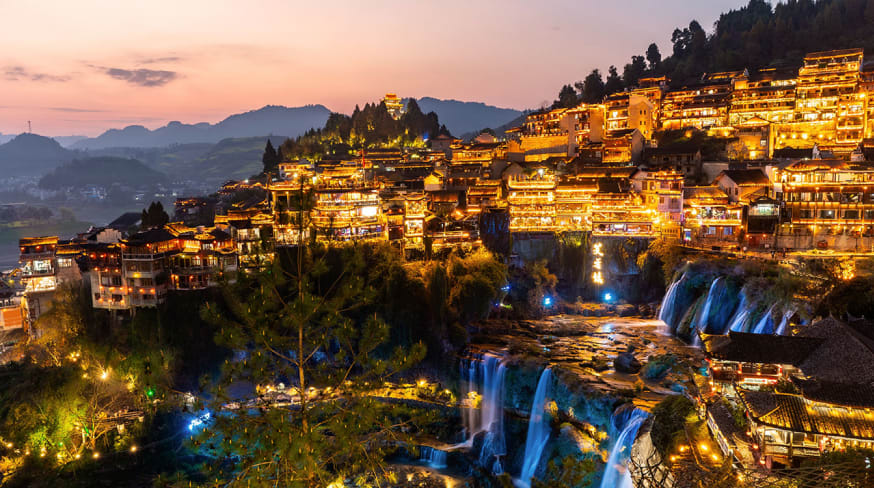 Furong, China - Vista noturna