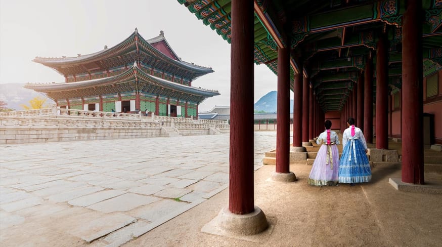 Coreiadosul seoul palacio gyeongbokgung hanbok