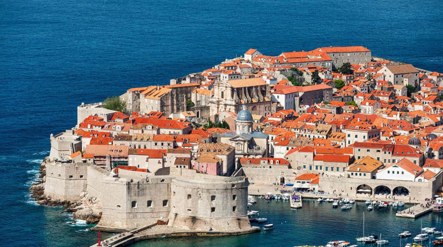 Dubrovnik a city in southern croatia fronting the adriatic sea europe