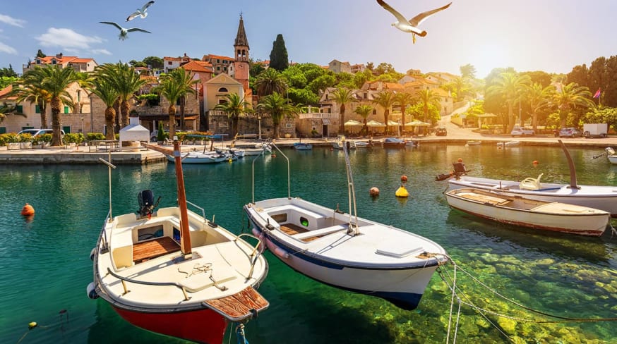 Splitska village brac island croacia