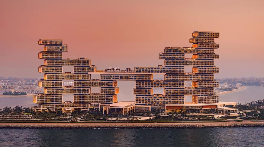 Atlantis the royal vista externa por do sol