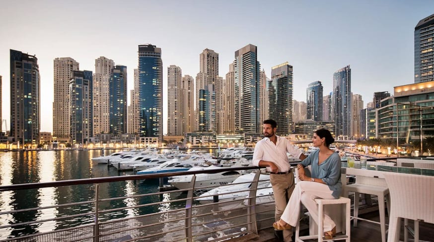 Emirados arabes dubai casal marina