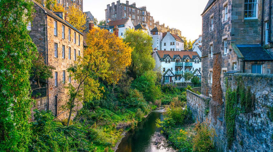 Edimburgo arquitetura em torno da agua de leith