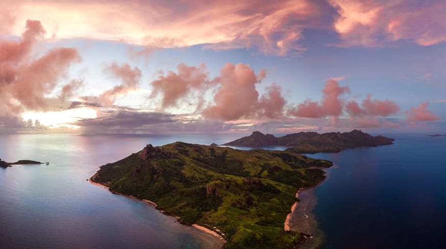 Vista aérea de Fiji