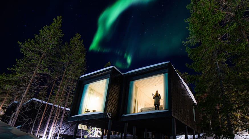 Suíte interna - luzes Aurora Boreal