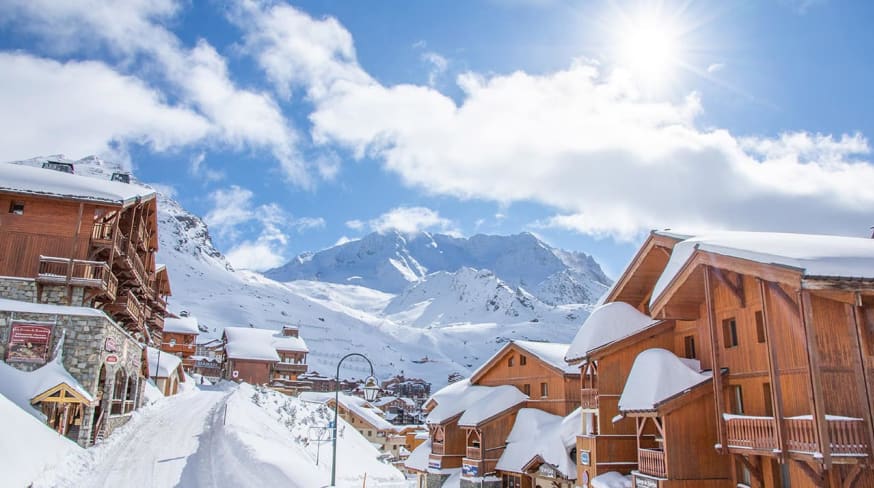Franca val thorens vila sob neve