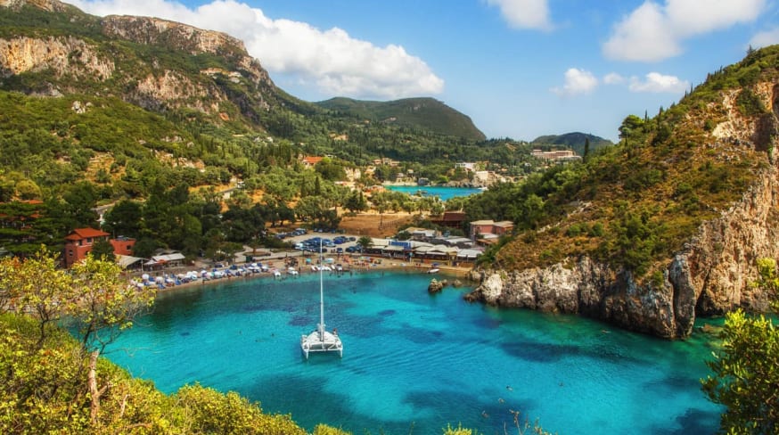 Baia Paleokastritsa Corfu, Grécia