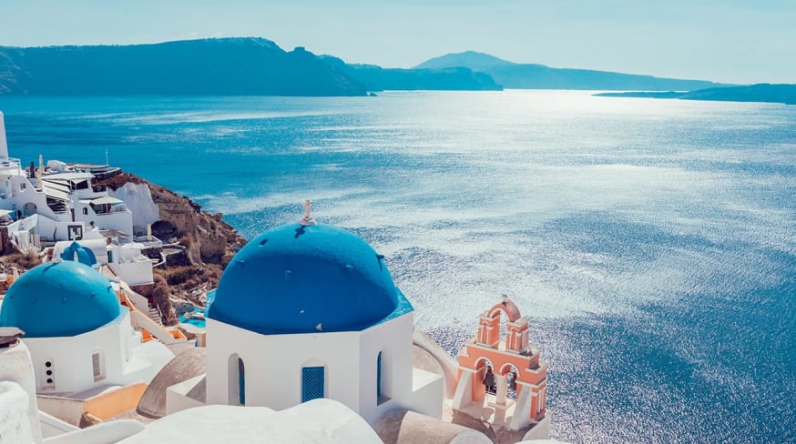 Vista de Santorini - Grécia