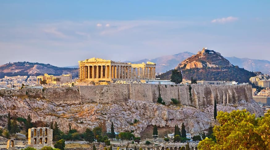 Vista do Parthenon - Atenas, Grécia.