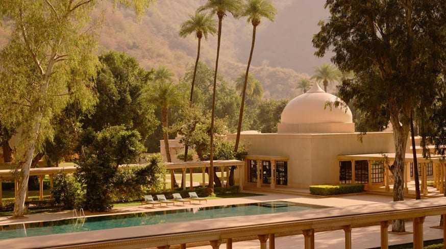 India amanbagh terrace haveli suit pool view