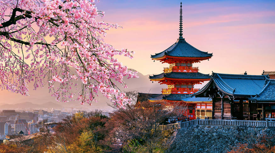 Japao pagode chureito cerejeiras