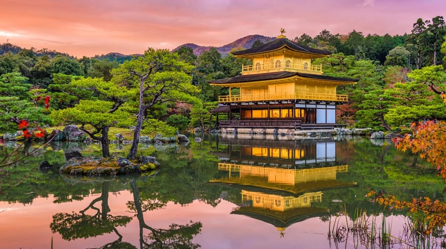 Japao quioto kinkaku ji templo do pavilhao dourado