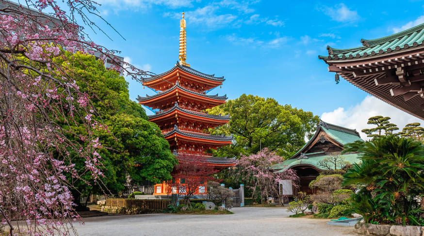 Tochoji shingon temple in hakata fukuoka japan