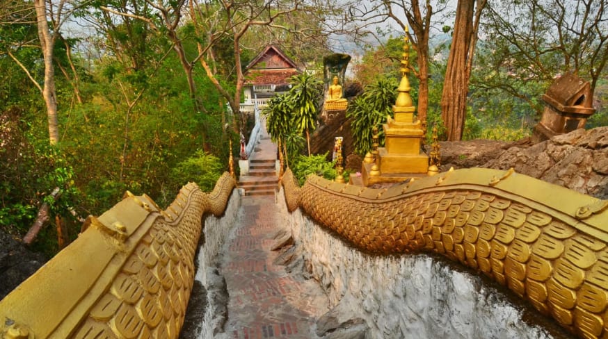 Ponto turístico Monte Phousi, Luang Prabang, Laos turismo