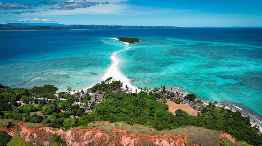Praia Nosy - vista mar, Madagascar