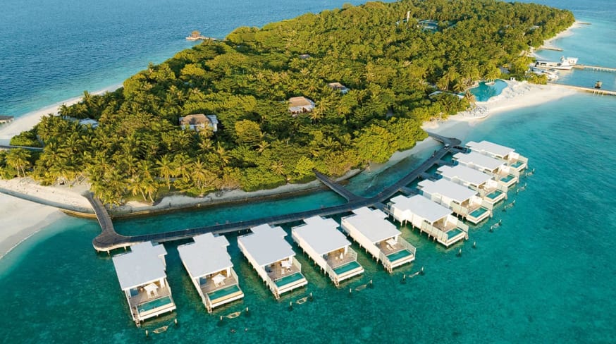 Amilla maldives sunset water pool villa exterior
