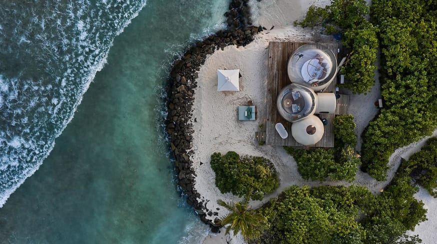 Finolhu maldives beach bubble