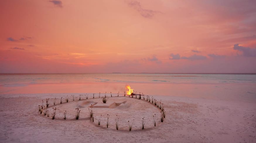 Le meridien maldives jantar romantico