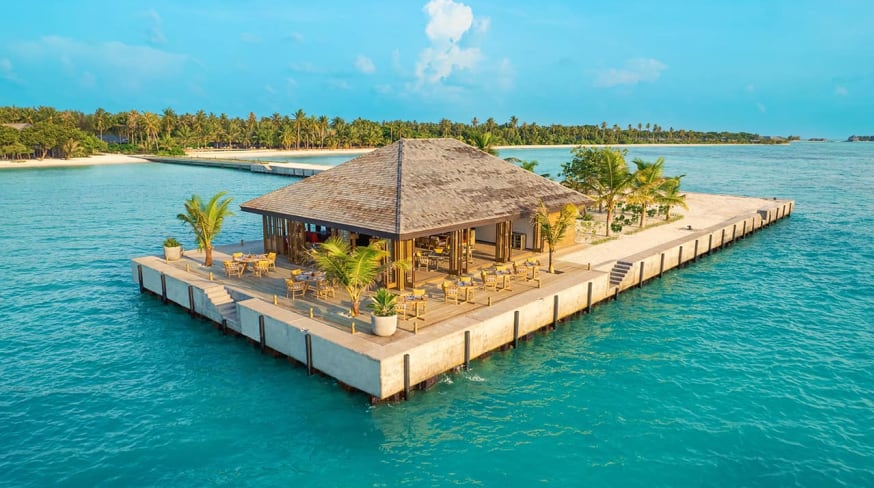 Maldivas jawakara islands restaurante molo