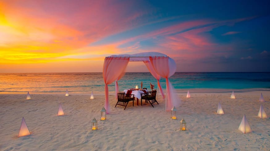 Oblu select at sangeli maldives jantar romantico