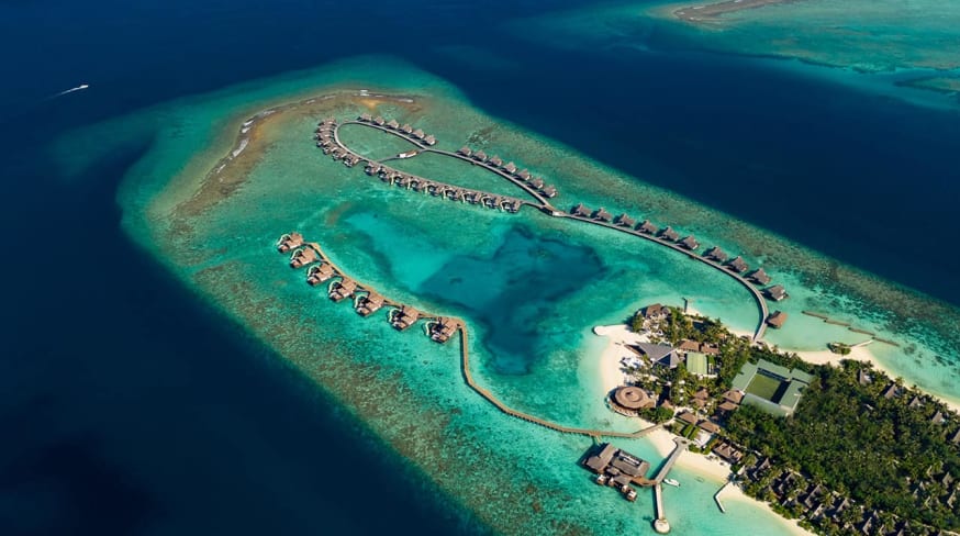 Ozen reserve bolifushi vista aerea villas