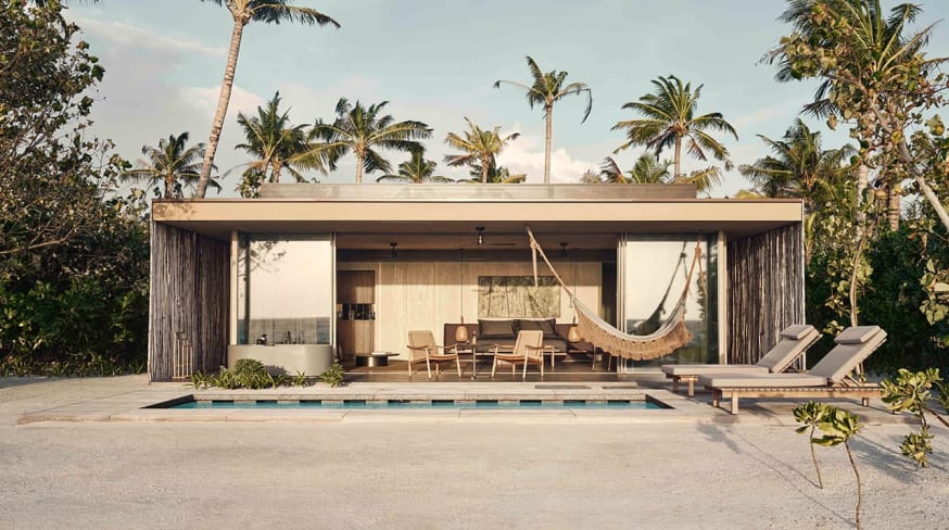 Patina maldives exterior one bedroom sunset beach pool villa