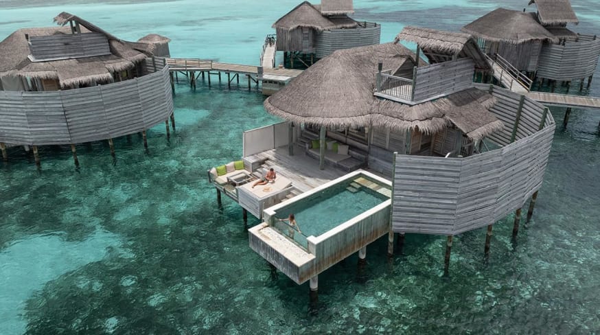 Six senses laamu laamu water villa with pool exterior