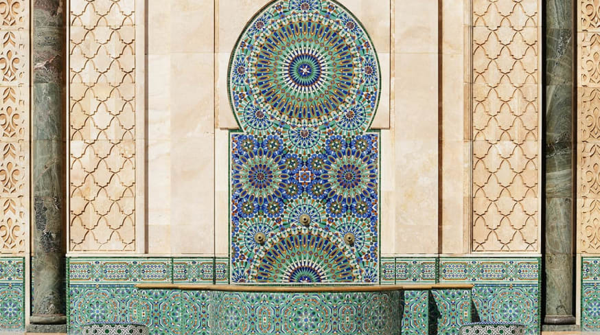 Fonte da Mesquita de Hassan - Casablanca, Marrocos.