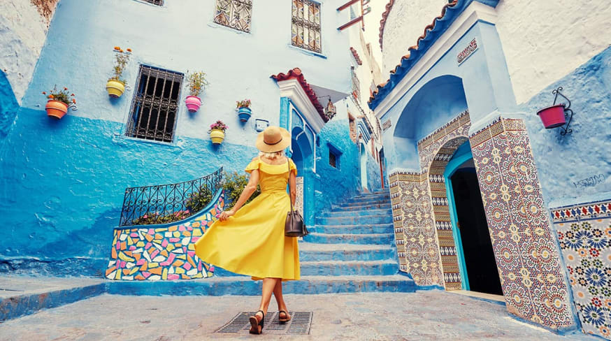 Marrocos chefchaouen mulher